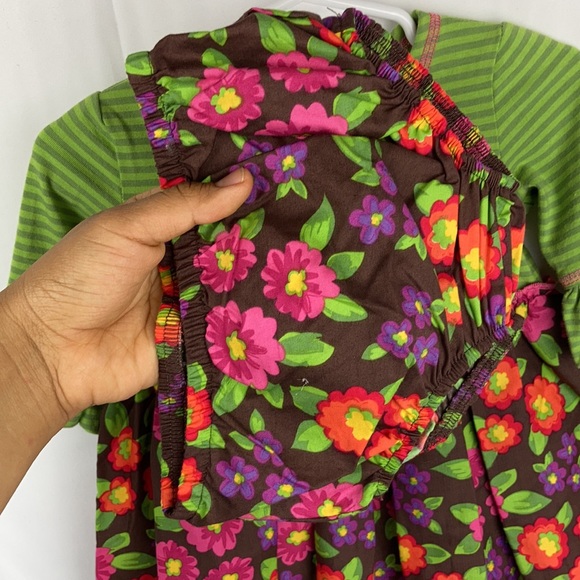 NWT! Bonnie Baby Floral Dress W/ Ruffle Sleeves - Picture 3 of 4